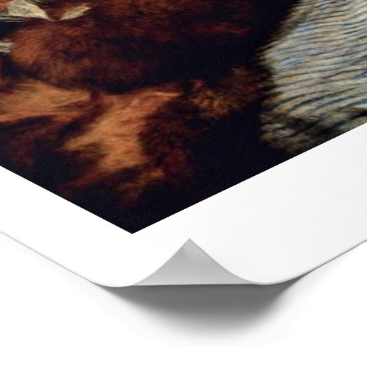 Portrait von Sarah Siddons von Thomas Gainsborough Poster (Ecke)