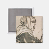 Portrait von Saskia, 1634 Magnet (Vorderseite/Rückseite)