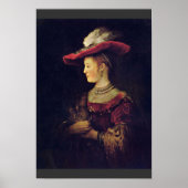 Portrait von Saskia Van Uylenburch [1]. Nach Rembr Poster (Vorne)