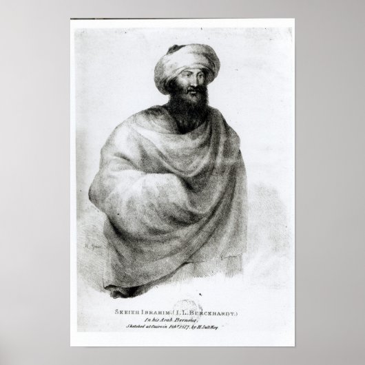 Portrait von Scheich Ibrahim oder Johann Ludwig Poster (Vorne)