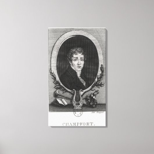 Portrait von Sebastian-Roch Nicolas Leinwanddruck (Vorderseite)