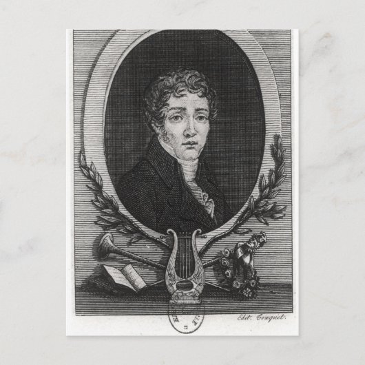 Portrait von Sebastian-Roch Nicolas Postkarte (Vorderseite)
