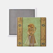 Portrait von Shah Jahan , 1631, Mughal Magnet (Vorderseite/Rückseite)
