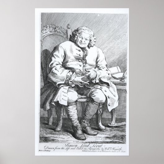 Portrait von Simon Fraser, Lord Lovat Poster (Vorne)