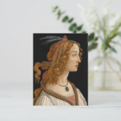 Portrait von Simonetta Vespucci | Botticelli Postkarte (Stehend Vorderseite)