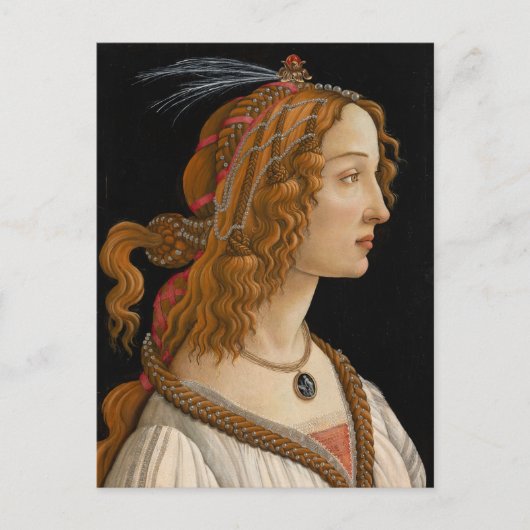 Portrait von Simonetta Vespucci | Botticelli Postkarte (Vorderseite)