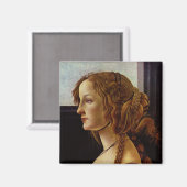 Portrait von Simonetta Vespucci von Botticelli Magnet (Vorderseite/Rückseite)