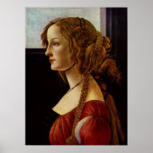 Portrait von Simonetta Vespucci von Botticelli Poster (Vorne)
