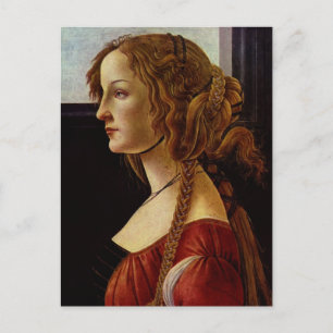 Portrait von Simonetta Vespucci von Botticelli Postkarte