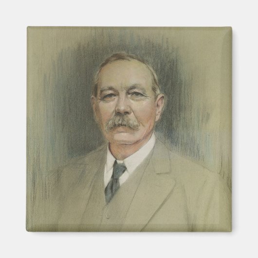 Portrait von Sir Arthur Conan Doyle Magnet (Vorne)