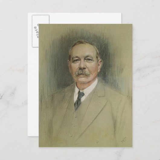 Portrait von Sir Arthur Conan Doyle Postkarte (Vorne/Hinten)