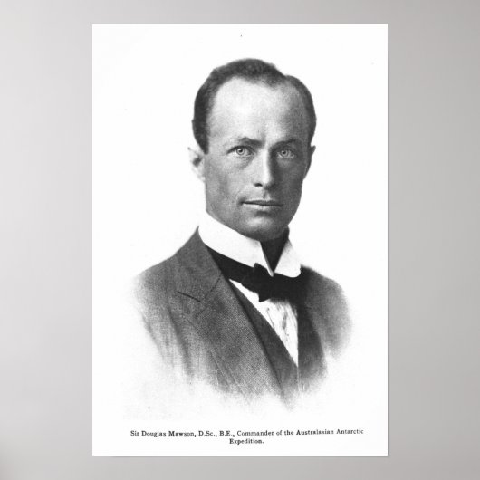 Portrait von Sir Douglas Mawson Poster (Vorne)