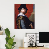 Portrait von Sir Francis Bacon Viscount St Alban Poster (Heimbüro)