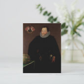 Portrait von Sir Francis Drake 1591 Postkarte (Stehend Vorderseite)