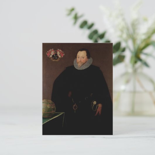 Portrait von Sir Francis Drake 1591 Postkarte (Stehend Vorderseite)