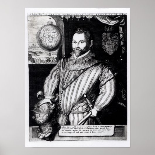 Portrait von Sir Francis Drake Poster (Vorne)