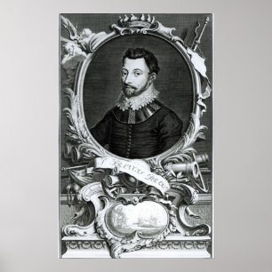 Portrait von Sir Francis Drake Poster