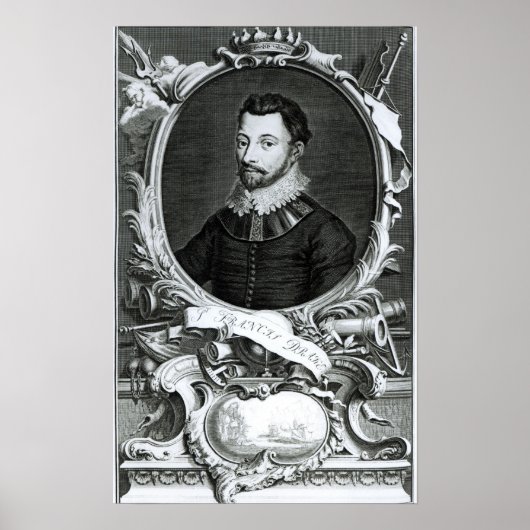 Portrait von Sir Francis Drake Poster (Vorne)