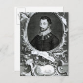 Portrait von Sir Francis Drake Postkarte (Vorne/Hinten)