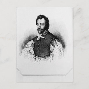 Portrait von Sir Francis Drake Postkarte