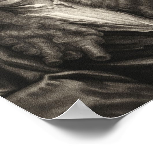 Portrait von Sir Isaac Newton Poster (Ecke)