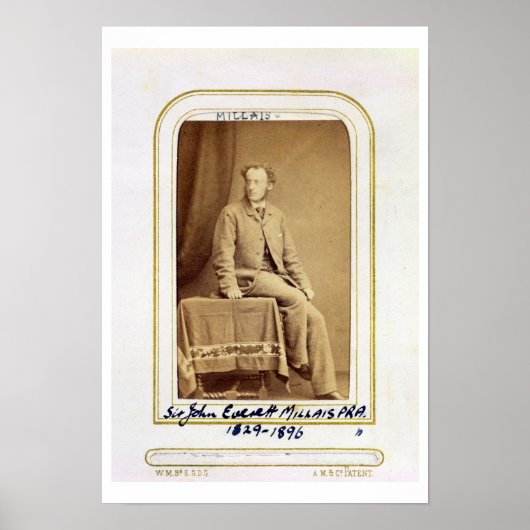 Portrait von Sir John Everett Millais (1829-1896) Poster (Vorne)