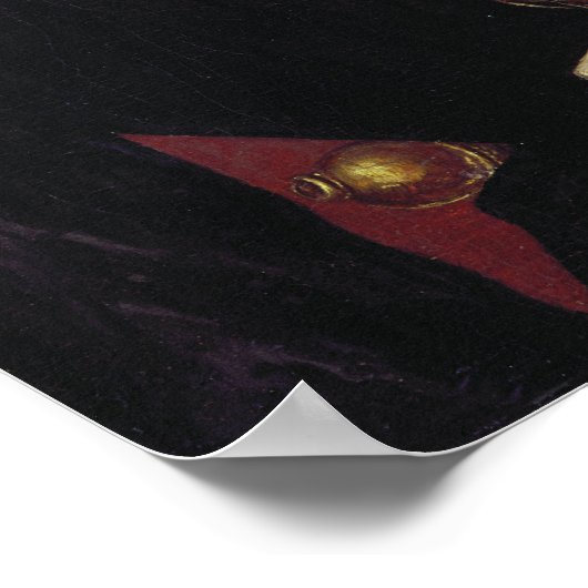 Portrait von Sir John Hawkins 1581 Poster (Ecke)