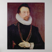 Portrait von Sir John Hawkins 1581 Poster (Vorne)