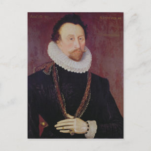 Portrait von Sir John Hawkins 1581 Postkarte