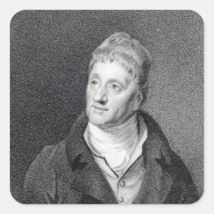 Portrait von Sir John Soane Quadratischer Aufkleber
