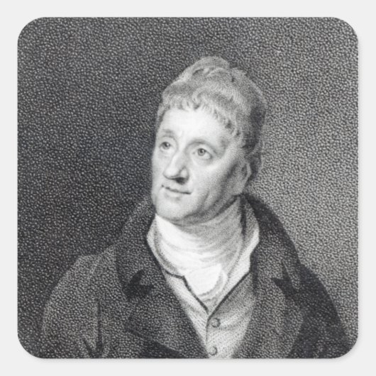 Portrait von Sir John Soane Quadratischer Aufkleber (Vorderseite)