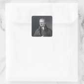 Portrait von Sir Joseph Thomson Quadratischer Aufkleber (Tasche)