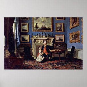 Portrait von Sir Lawrence Dundas und seinem Enkel, Poster