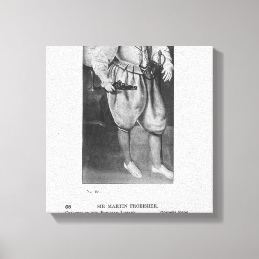 Portrait von Sir Martin Frobisher Leinwanddruck (Vorderseite)