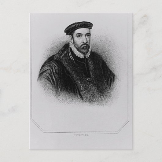 Portrait von Sir Nicholas Bacon Postkarte (Vorderseite)