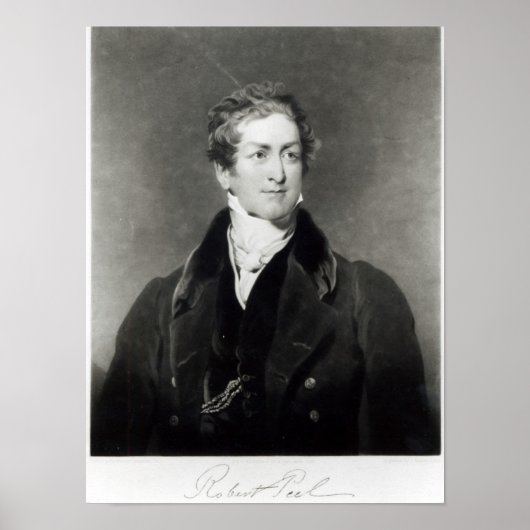 Portrait von Sir Robert Peel Poster (Vorne)
