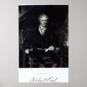 Portrait von Sir Robert Peel Poster