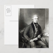 Portrait von Sir Robert Peel Postkarte (Vorne/Hinten)