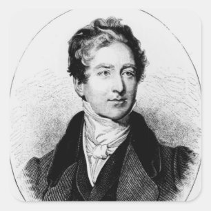 Portrait von Sir Robert Peel Quadratischer Aufkleber