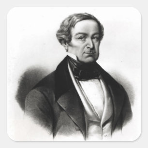 Portrait von Sir Robert Peel Quadratischer Aufkleber