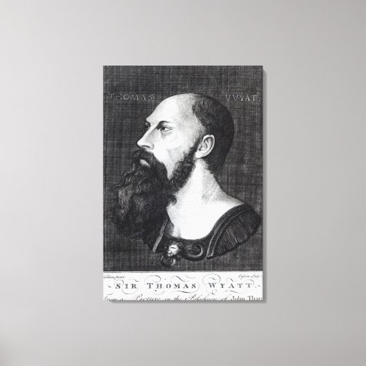 Portrait von Sir Thomas Wyatt Leinwanddruck (Vorderseite)