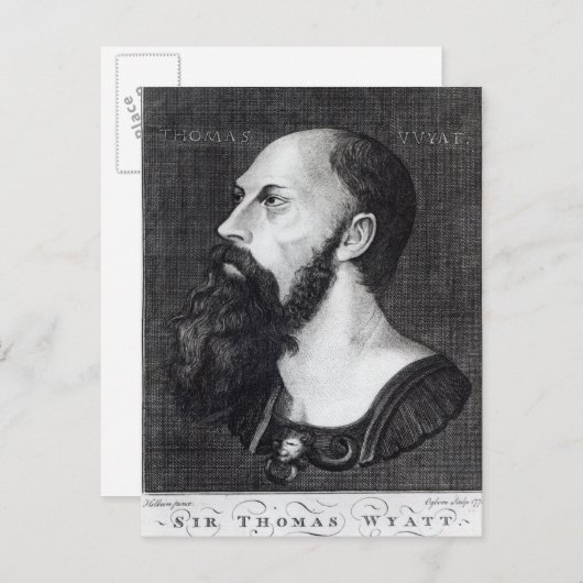 Portrait von Sir Thomas Wyatt Postkarte (Vorne/Hinten)
