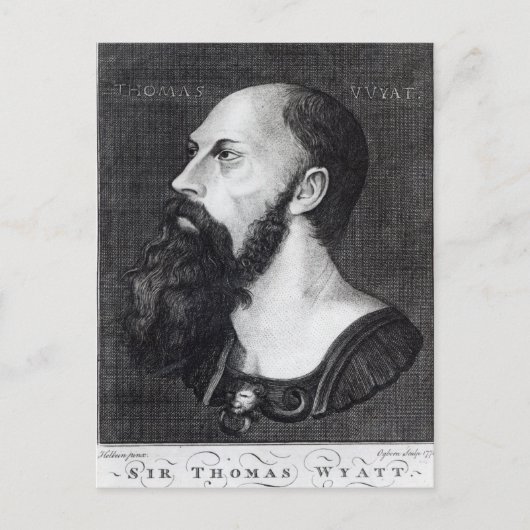 Portrait von Sir Thomas Wyatt Postkarte (Vorderseite)