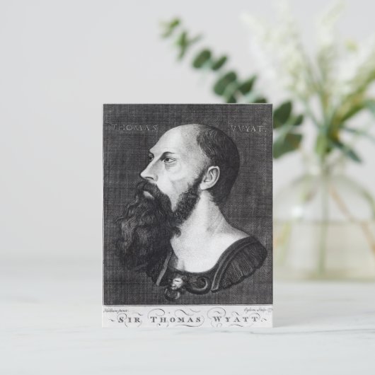 Portrait von Sir Thomas Wyatt Postkarte (Stehend Vorderseite)