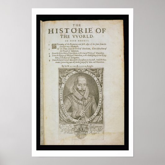 Portrait von Sir Walter Raleigh (1554-1618) Titel Poster (Vorne)