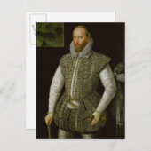 Portrait von Sir Walter Raleigh, 1598 Postkarte (Vorne/Hinten)