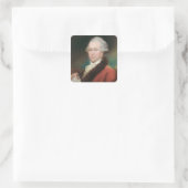 Portrait von Sir William Herschel c.1795 Quadratischer Aufkleber (Tasche)
