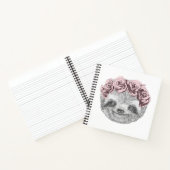 Portrait von Sloth | Blumenkopf Notizblock (Innenseite)