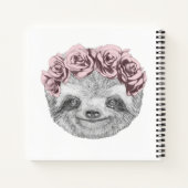 Portrait von Sloth | Blumenkopf Notizblock (Rückseite)
