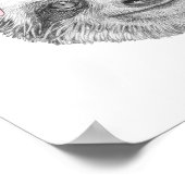 Portrait von Sloth | Blumenkopfkranz Poster (Ecke)